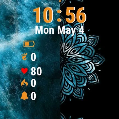 Blue Black Pattern Flowers · Snímek obrazovky 2