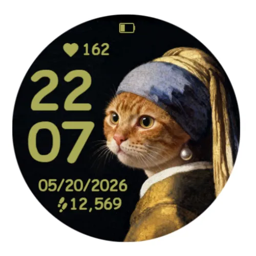 Cat with a pearl necklace