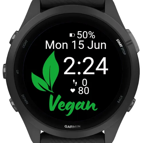 Vegan Leaf – Plant Powered Watch Face