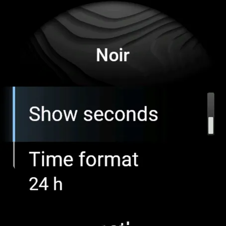 Noir: the AMOLED watch face you can actually read. · Skärmbild 3