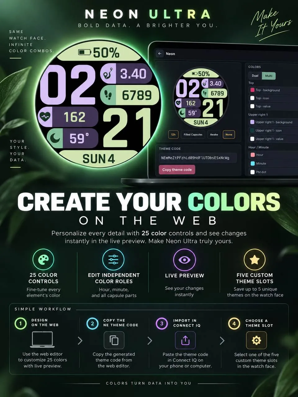 Neon Ultra: 大字时间，随你定义 | fun4watch · Screenshot 4