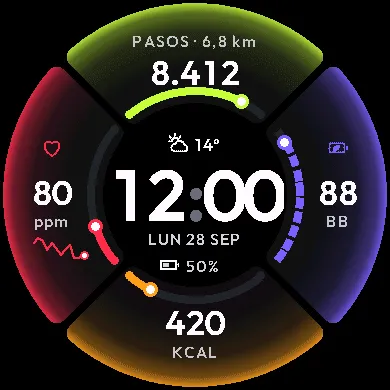 Crux – 4-Metric Watch Face · 截图 0