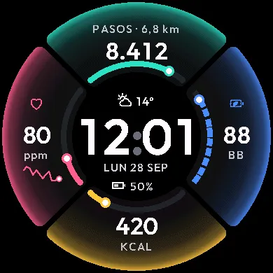 Crux – 4-Metric Watch Face · 截图 2