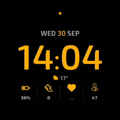 Vesper Solar — clean digital watch face
