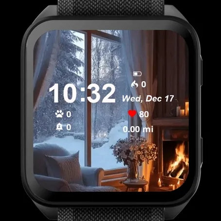 Cozy Winter Cabin Fireplace