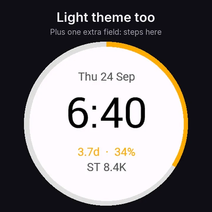 Days Left - Battery Watch Face · 截图 3