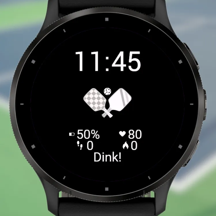 Pickleball Watch Face – Paddle Icon Sport Stats