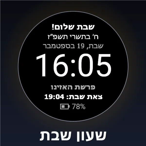 ShaonShabbat - Automatic Shabbat face