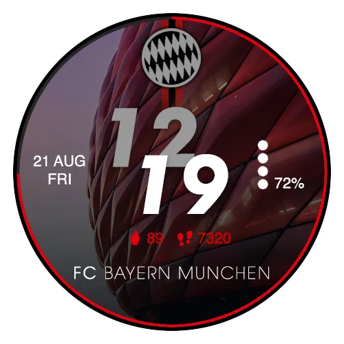 Bayern Munich Football Soccer Digital Watch Face