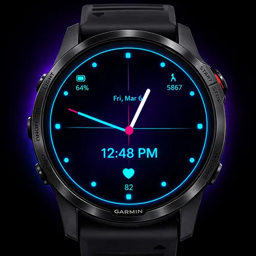 Neon Pulse – Cyberpunk AMOLED Watch Face