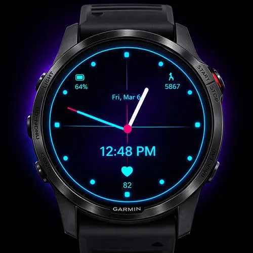 Neon Pulse – Cyberpunk AMOLED Watch Face · Skjermbilde 0