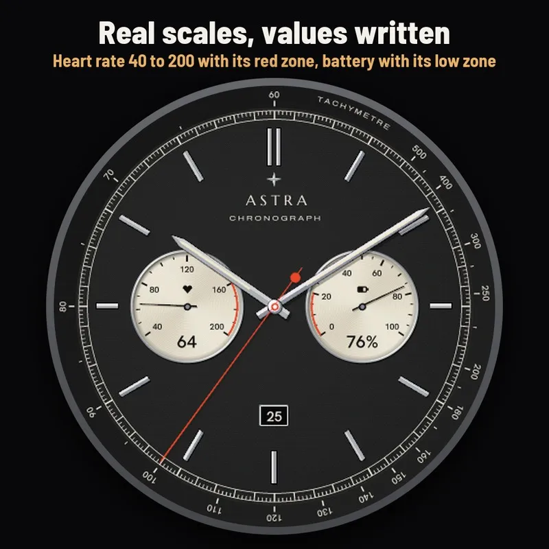 Astra Heritage Free – Vintage kronografurtavla · Skärmbild 1