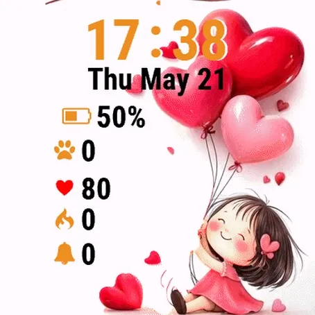 Girl Holding Balloons Heart · Screenshot 1