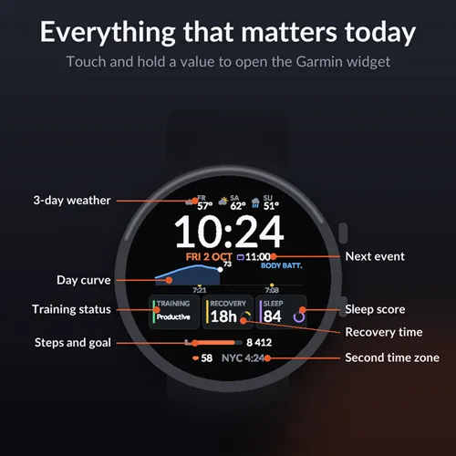 Daybook - 数据表盘 Body Battery 和天气 · Screenshot 2