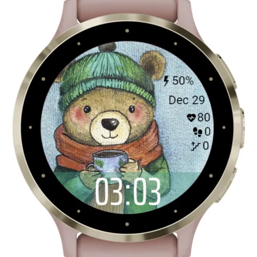 Cozy Winter Bear Watercolor