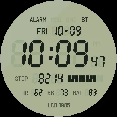 LCD 1985 Watch Face - Retro 80s Digital · Tangkapan layar 0