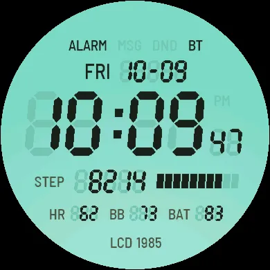 LCD 1985 Watch Face - Retro 80s Digital · Tangkapan layar 1
