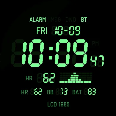 LCD 1985 Watch Face - Retro 80s Digital · Tangkapan layar 2