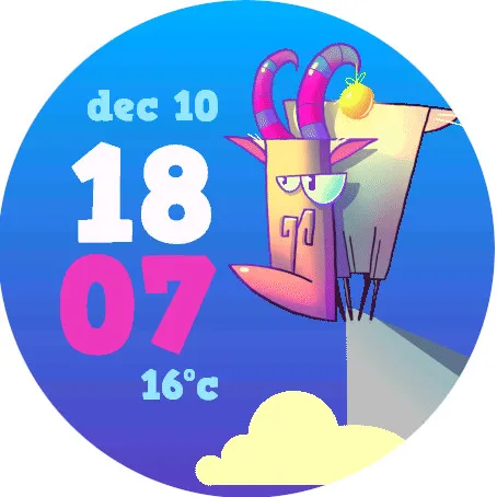 X-mas Mountain Goat Watch Face