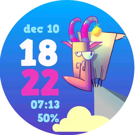 X-mas Mountain Goat Watch Face · Captura de tela 0