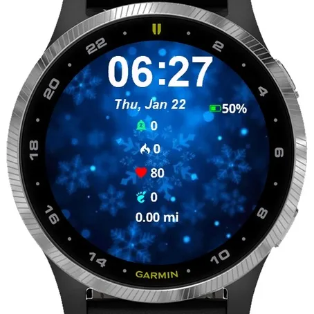 Snowflakes Dark Blue