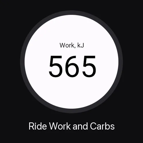 Ride Work and Carbs - Kilojoule Field
