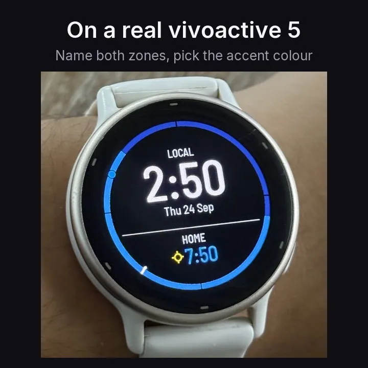 GMT Watch Face - Two Time Zones, Dual Time · 截图 3