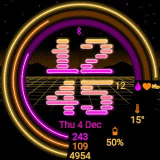 Retro Heroine Watch Face · Skærmbillede 0