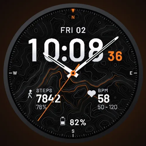 Terrain - Topographic Hybrid Watch Face