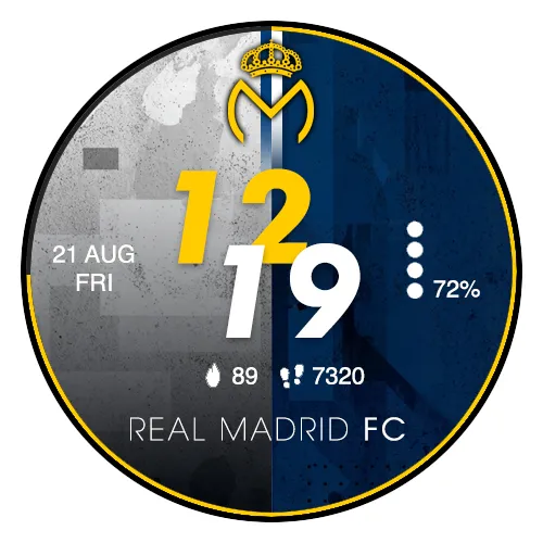 Real Madrid Football Soccer Digital Watch Face