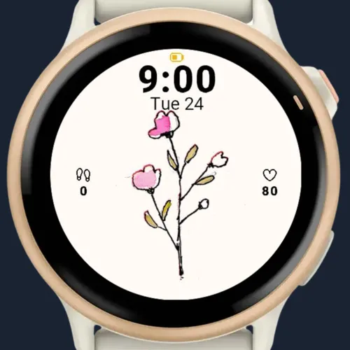 Tampilan Jam Bunga Sakura