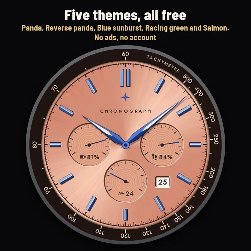 Astra Chrono Free – Analógový ciferník chronografu · Snímka obrazovky 3