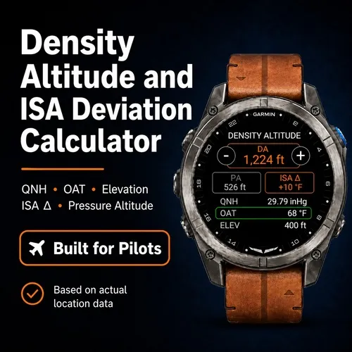 Density Altitude and ISA Deviation Calculator