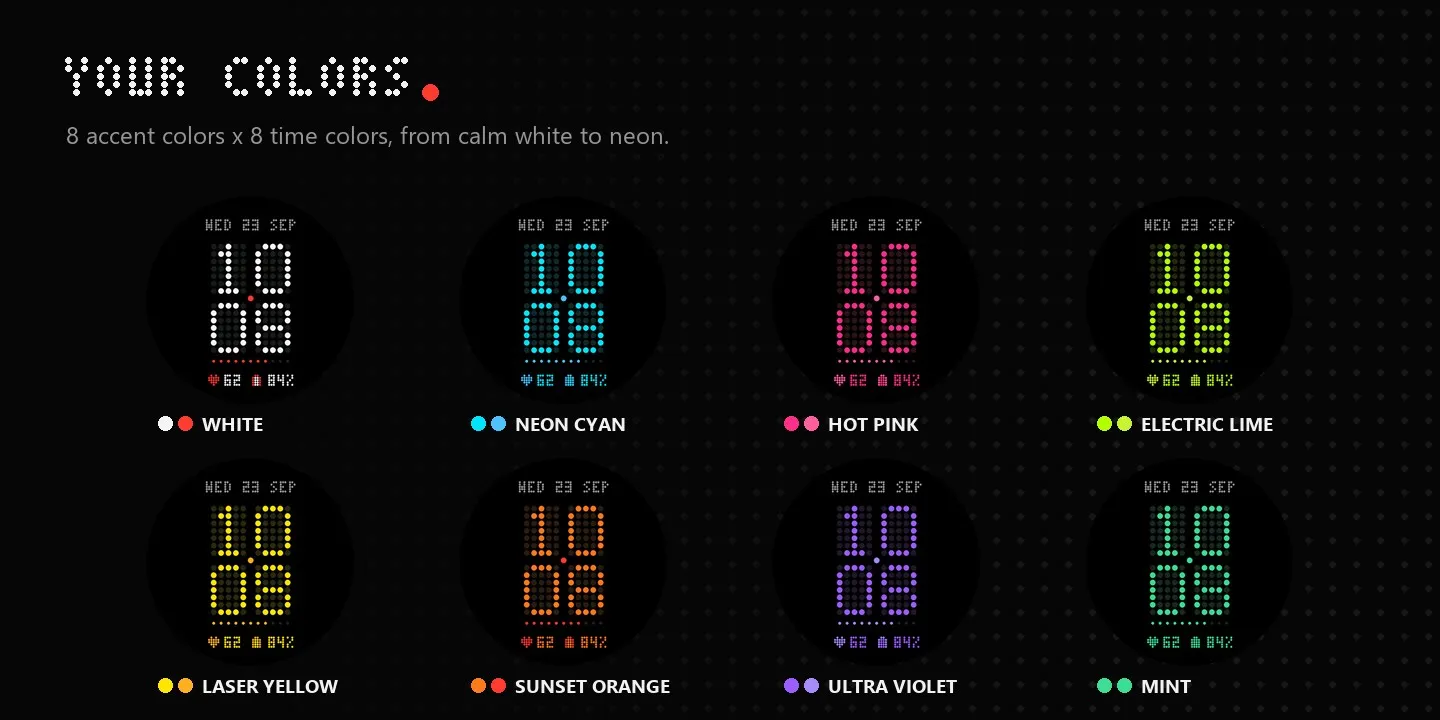 Dotform – Dot Matrix Watch Face · Screenshot 0