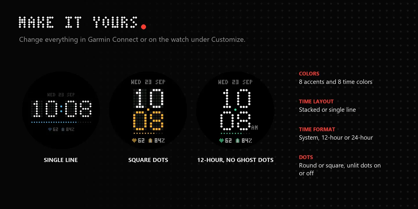 Dotform – Dot Matrix Watch Face · Screenshot 1