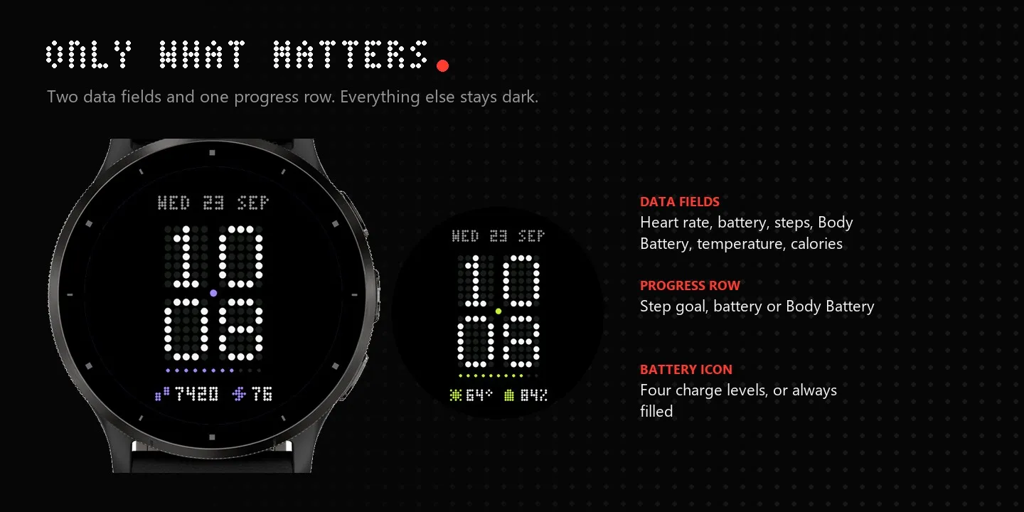Dotform – Dot Matrix Watch Face · Screenshot 2