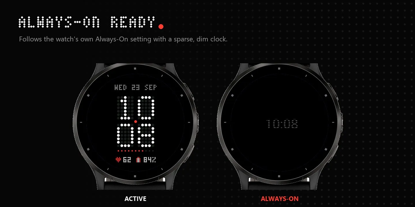 Dotform – Dot Matrix Watch Face · Screenshot 3