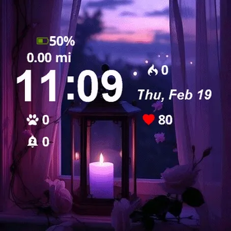 Candle Window Night Sky