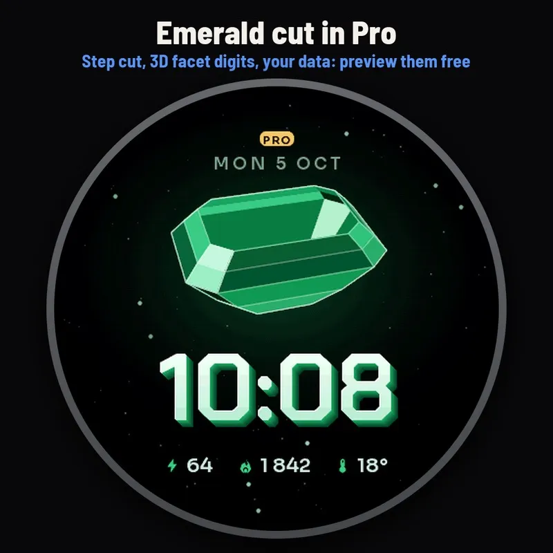 Astra Prism – 3D水晶动态表盘 · Screenshot 2