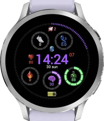 Premium AMOLED Health & Fitness Amethyst