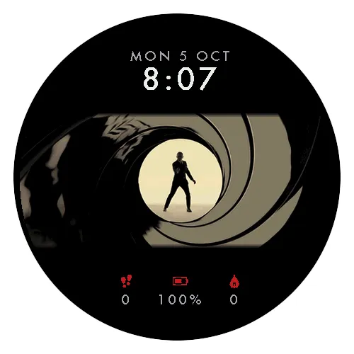 007 James Bond Gunbarrel Watch Face