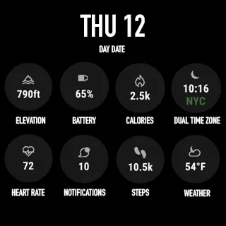 Ultra Watch (9 Color Themes & 3 Complications) · 截图 1