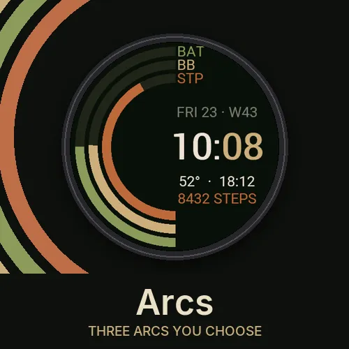 Arcs - Battery, Body Battery & Steps