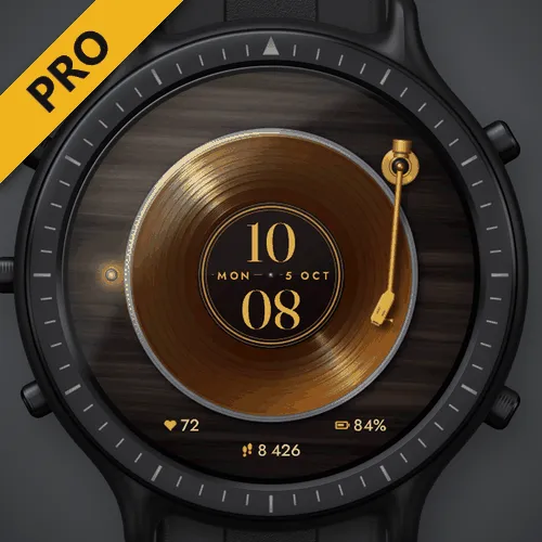 Astra Vinyl Pro – 动态复古黑胶唱片表盘