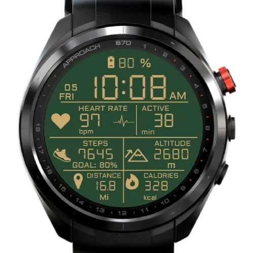 Trail Grid Gold Green