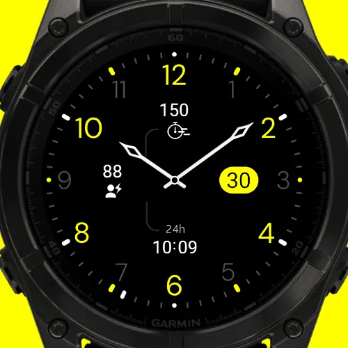 Minimal Black v18 - Analog Watch Face · 截图 2