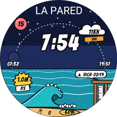 BreakFinder Comic Surf — Watch Face · Snímka obrazovky 0