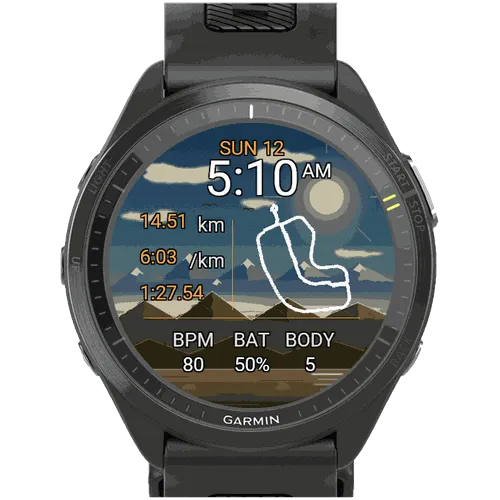 Premium Route Silhouette Watch Face · スクリーンショット 2