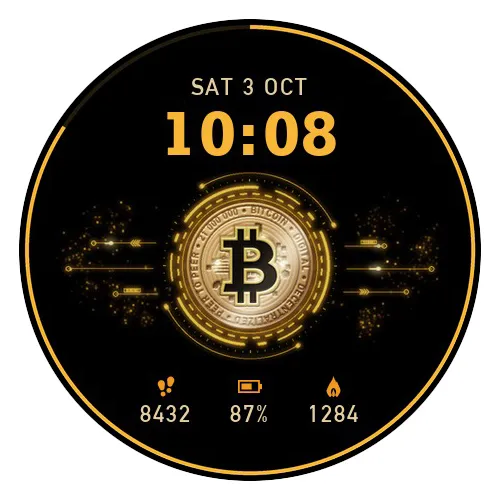 Bitcoin HUD Crypto BTC Live Watch Face