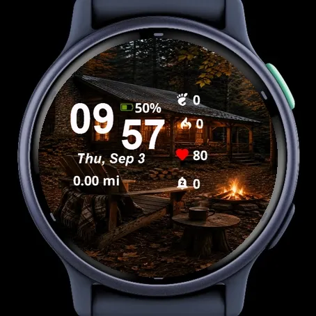 Wooden Cabin Fire Pit Front · Snímka obrazovky 2